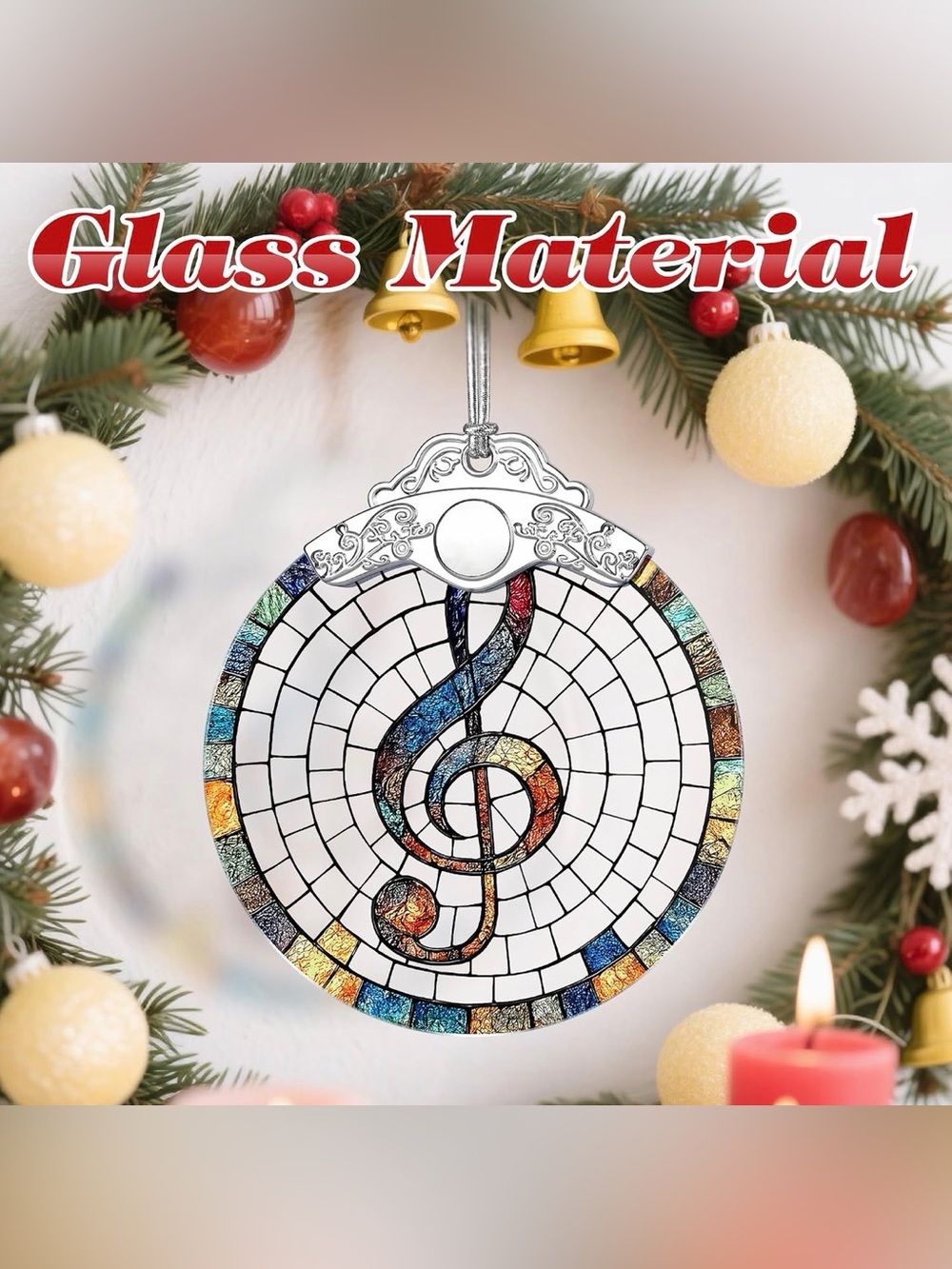 ✴️New✴️Stained Glass Treble Clef Hanging Suncatcher (2/$15)